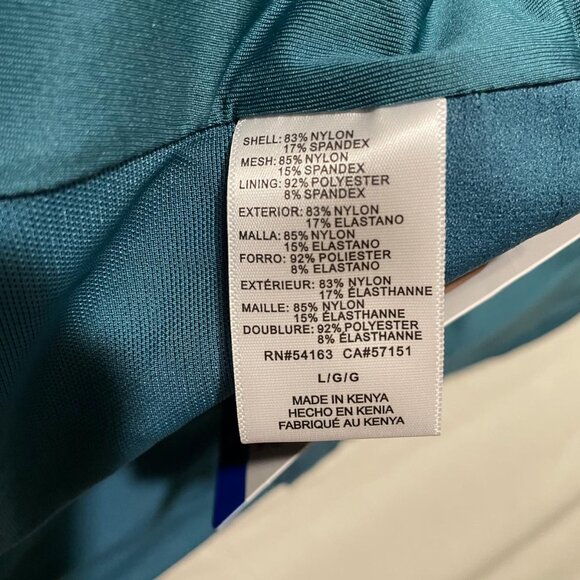 NWT! DKNY Women's One piece Swimsuit - Turquoise Blue, Sizes L + XL - Picture 11 of 11